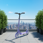 Urban Campus Kids Pedal Scooter Steel Frame Foldable Design PU Wheels Shockproof for 8-12 Year Old
