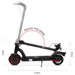 European Standard Electric Scooter with Left Right Turn Signals Foldable Damping Pedal Rearview Mirror CE En 17128 Compliant