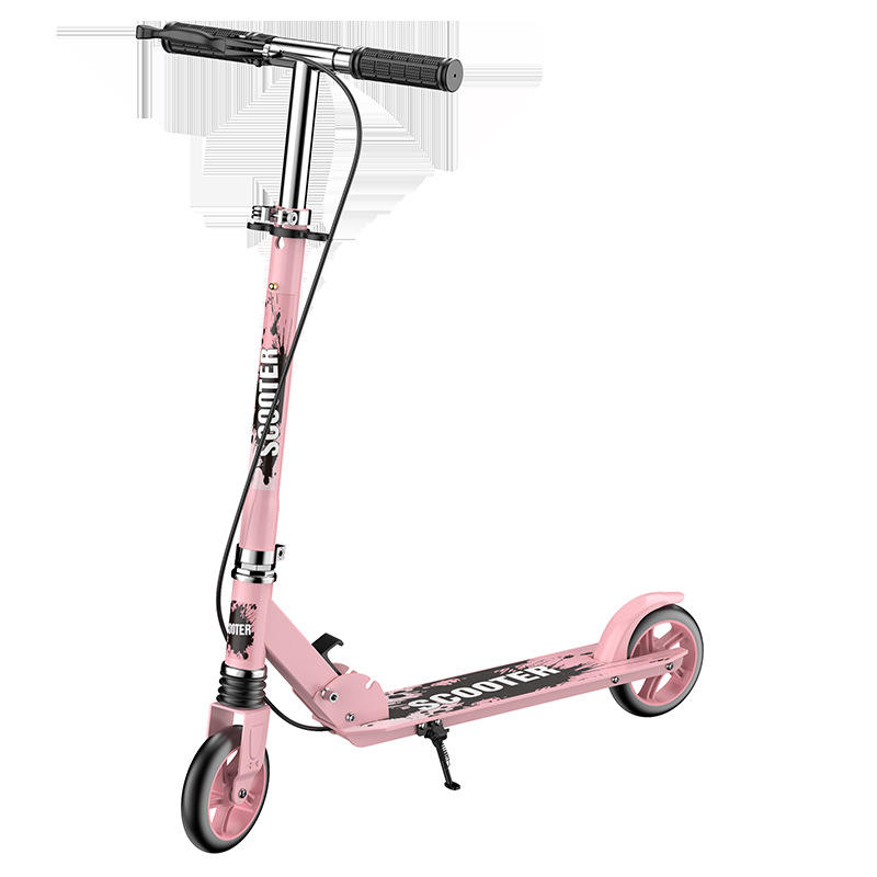 2-Wheel Adult Kick Scooter, Foldable Campus Commuter Scooter for Teens & Kids 6-12 Years Old