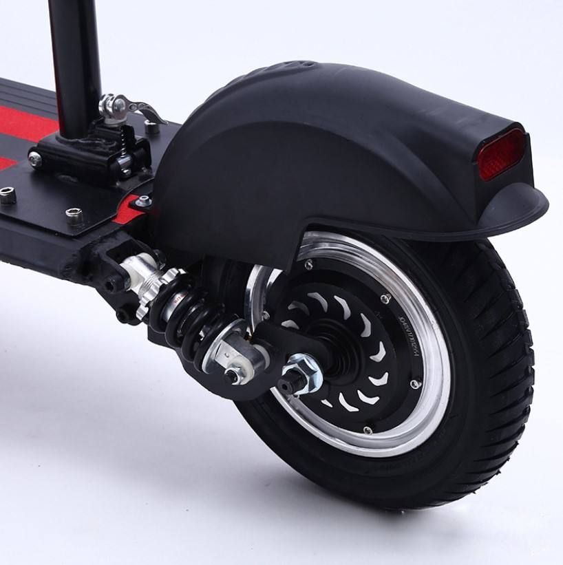 10-Inch Folding Adult Electric Car Scooter with Double Shock Absorption and Disc Brake Skateboard Off-Road Style