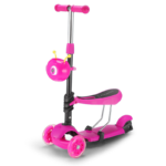Mihao Mobility Scooter for Children, Height-Adjustable Kick Tricycle Lights Iron Frame Factory-direct Supply