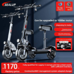 Electric Scooter for Adults Folding Lithium Battery 10-Inch Aluminum Alloy Two-Wheel Commuter 35km Range 18km/h Speed 200kg