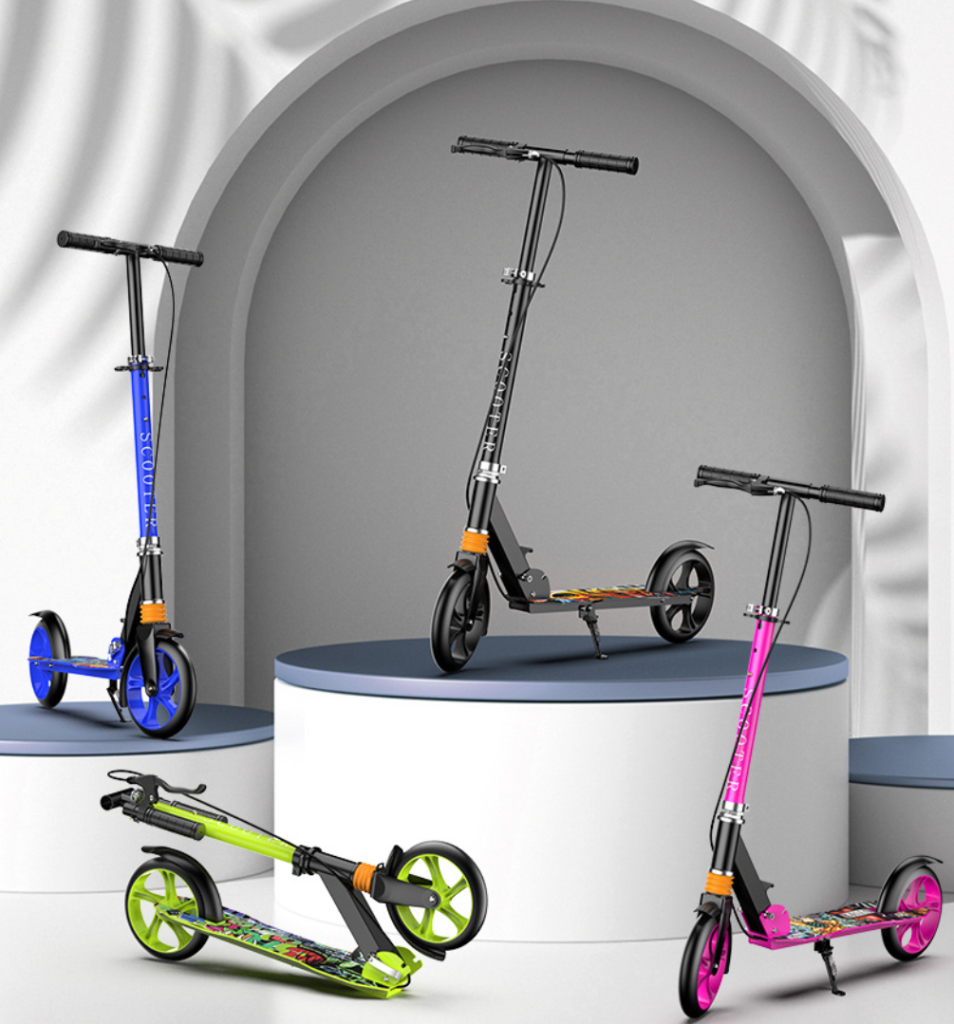 2026 Cross-border Iron Student Scooter 2-Wheel Folding Portable Shock Absorption Handbrake 5kg for E-commerce