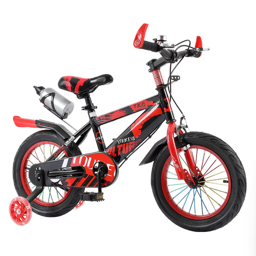 3-9 Years Boys & Girls 12/18-Inch Mountain Bike Carbon Steel Frame Soft-Tail Full Brakes with Front and Rear Suspension
