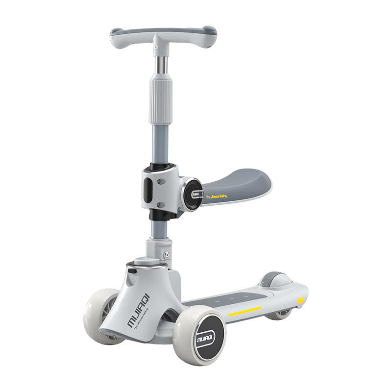 EU Standard Wholesale New Plastic Scooter Tricycle Children's Three-in-One Folding Scooter with Seat Included Can Sit and Slide