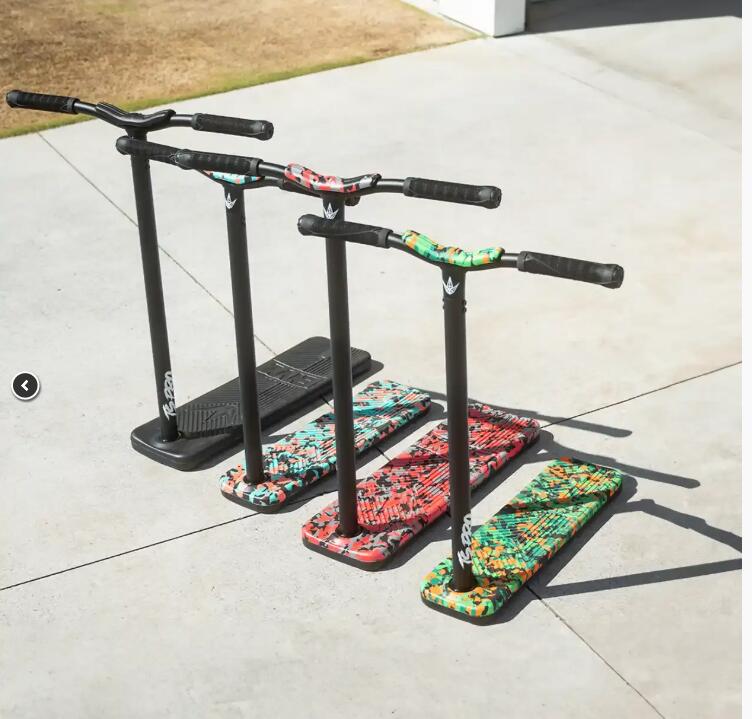 Pink Kids XPE Jumping Scooter Trampoline Step-Up Foot Pedal Board