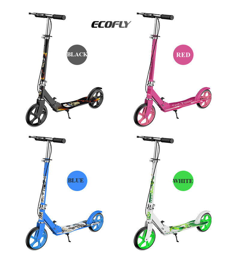 2026 Steel Frame Kick Scooter for Kids Foldable 2-Wheel Kick Scooter with Big Wheels