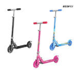Blue 125 Series Foldable Steel Kids Kick Scooter 2 Big Wheels