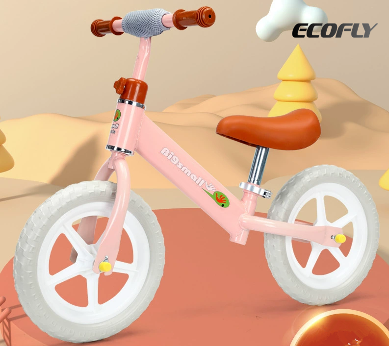 Lightweight Aluminum Alloy Kids Balance Bike Stroller, 12 Inch Wheels Height Adjustable Walker Scooter, Max 30kg Load Capacity